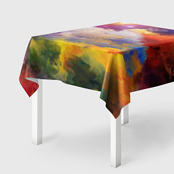 Скатерть для стола Красочный горный пейзаж Грузия Colorful mountain l, цвет: 3D-принт — фото 2