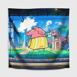 Скатерть для стола Слониха с кофе, цвет: 3D-принт