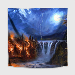 Скатерть для стола Огонь, гроза и вода, цвет: 3D-принт