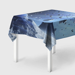 Скатерть для стола Космический пейзаж с ледяными скалами, цвет: 3D-принт — фото 2