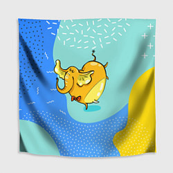 Скатерть для стола Желтая слониха - балерина, цвет: 3D-принт