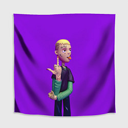 Скатерть для стола Lil Peep На Фиолетовом Фоне, цвет: 3D-принт