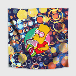 Скатерть для стола Bart Simpson пьёт лимонад, цвет: 3D-принт
