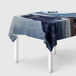 Скатерть для стола БМВ у горного озера, цвет: 3D-принт — фото 2