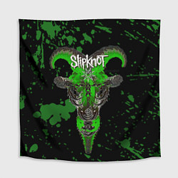 Скатерть для стола Slipknot зеленый козел, цвет: 3D-принт
