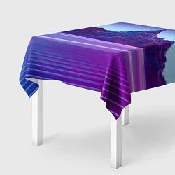 Скатерть для стола Neon mountains - Vaporwave, цвет: 3D-принт — фото 2