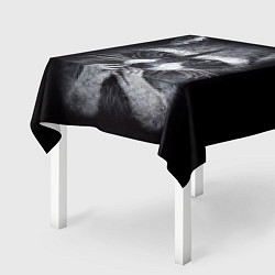 Скатерть для стола Енот на черном фоне, цвет: 3D-принт — фото 2
