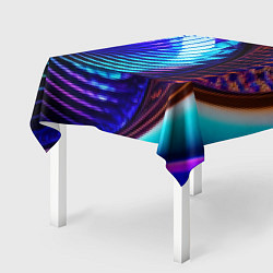 Скатерть для стола Неоновый водоворот, цвет: 3D-принт — фото 2