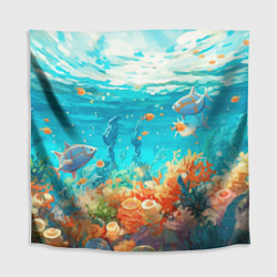 Скатерть для стола Морской подводный мир, цвет: 3D-принт