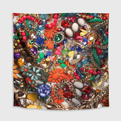 Скатерть для стола Камни и драгоценности, цвет: 3D-принт