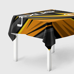 Скатерть для стола Лексус - желтая спортивная абстракция, цвет: 3D-принт — фото 2