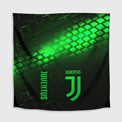 Скатерть для стола Juventus green logo neon, цвет: 3D-принт