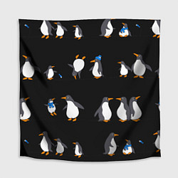 Скатерть для стола Веселая семья пингвинов, цвет: 3D-принт