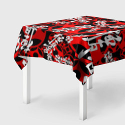 Скатерть для стола Карате киокушинкай лого паттерн, цвет: 3D-принт — фото 2