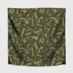 Скатерть для стола Камуфляж - болты и гайки, цвет: 3D-принт
