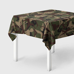 Скатерть для стола Йога и гимнастика - камуфляж, цвет: 3D-принт — фото 2