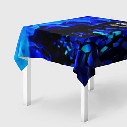 Скатерть для стола Arctic Monkeys - синий огонь и плиты, цвет: 3D-принт — фото 2