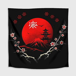 Скатерть для стола Japan red black nature, цвет: 3D-принт