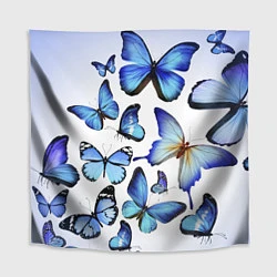 Скатерть для стола Голубые бабочки, цвет: 3D-принт