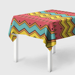 Скатерть для стола Цветные зигзаги, цвет: 3D-принт — фото 2