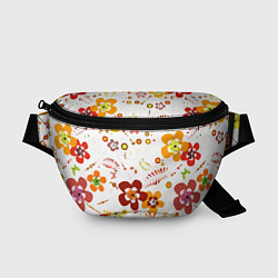 Поясная сумка Летние цветы, цвет: 3D-принт