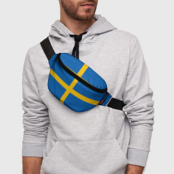 Поясная сумка Флаг Швеции, цвет: 3D-принт — фото 2