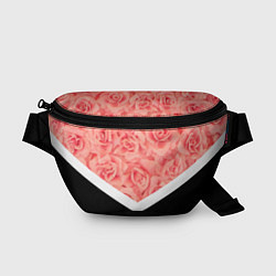 Поясная сумка Розовые розы, цвет: 3D-принт