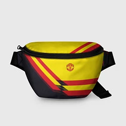 Поясная сумка Man United FC: Yellow style, цвет: 3D-принт