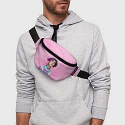 Поясная сумка Lil Peep: Pink Style, цвет: 3D-принт — фото 2