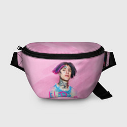 Поясная сумка Lil Peep: Pink Style, цвет: 3D-принт