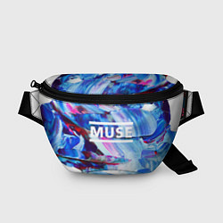 Поясная сумка MUSE: Blue Colours, цвет: 3D-принт