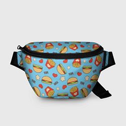 Поясная сумка Yum Fast Food, цвет: 3D-принт