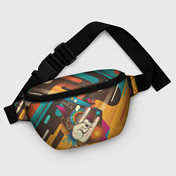 Поясная сумка Ретро-музыка, цвет: 3D-принт — фото 2