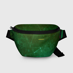 Поясная сумка Cyberpunk 2077: Green Network, цвет: 3D-принт
