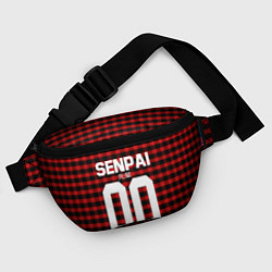 Поясная сумка Senpai 00: Red Grid, цвет: 3D-принт — фото 2