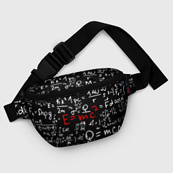 Поясная сумка E=mc2: Black Style, цвет: 3D-принт — фото 2