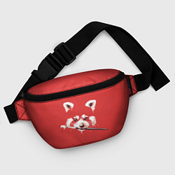Поясная сумка Красная панда с кисточкой, цвет: 3D-принт — фото 2