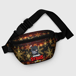 Поясная сумка Новогодний BRAWL STARS CROW, цвет: 3D-принт — фото 2