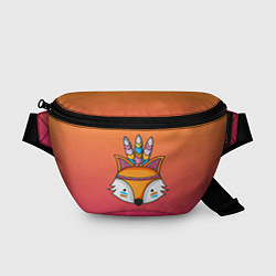 Поясная сумка Лиса Индеец, цвет: 3D-принт
