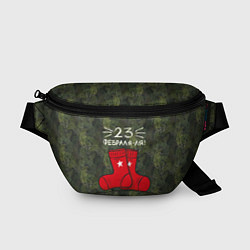 Поясная сумка 23 февраля-ля - носки, цвет: 3D-принт