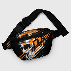 Поясная сумка Череп Icon оранжевый, цвет: 3D-принт — фото 2