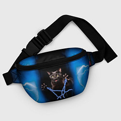 Поясная сумка Грозовой кошакгромовержец, цвет: 3D-принт — фото 2