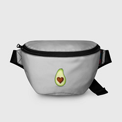 Поясная сумка Авокадо сердечко, цвет: 3D-принт
