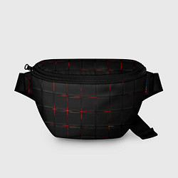 Поясная сумка 3D Плиты Red & Black, цвет: 3D-принт