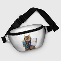 Поясная сумка Кот в очках, цвет: 3D-принт — фото 2