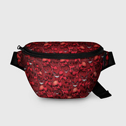 Поясная сумка Красный череп, цвет: 3D-принт