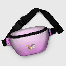 Поясная сумка Милый единорог - радуга, цвет: 3D-принт — фото 2