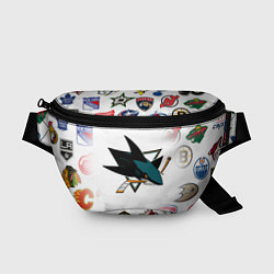Поясная сумка San Jose Sharks NHL teams pattern, цвет: 3D-принт