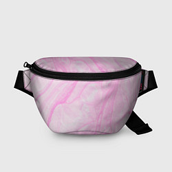 Поясная сумка Розовые разводы краска зефир, цвет: 3D-принт