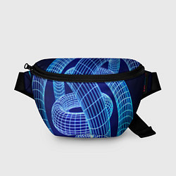 Поясная сумка НЕОНОВАЯ СПИРАЛЬ, цвет: 3D-принт